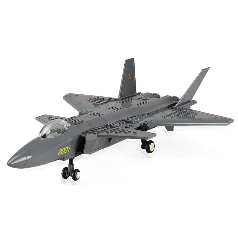 Load image into Gallery viewer, Wange Bricks: J20 Heavy Stealth Fighter Aircraft Brick Toy
