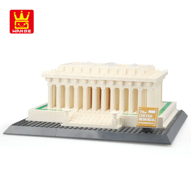 Chargez l'image dans la visionneuse de la galerie, Wange Bricks: MOC Architecture Lincoln Memorial Washington D.C America Building Brick
