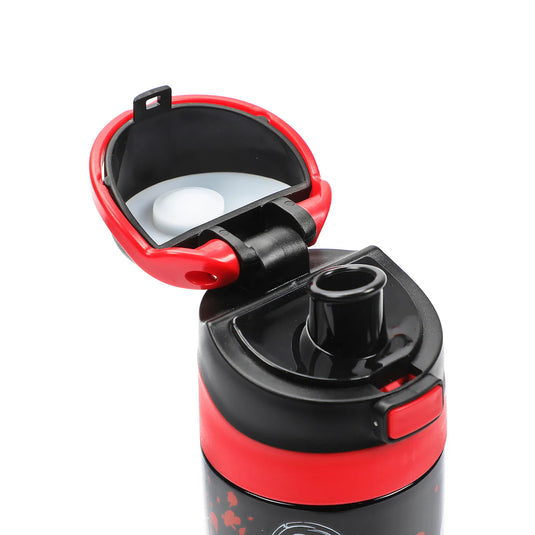 Bioworld Ghostface Mask & Blood Splatter All-Over Print Black 24 Oz Stainless Steel Water Bottle