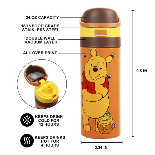 Bioworld Winnie The Pooh You Had Me At Hunny Gold  24 Oz Stainless Steel Water Bottle