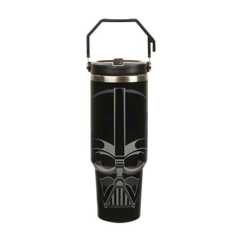 Cargue la imagen en el visor de la galería, Bioworld Star Wars - A New Hope Darth Vader Black 40 oz. Stainless Steel Tumbler with Handle
