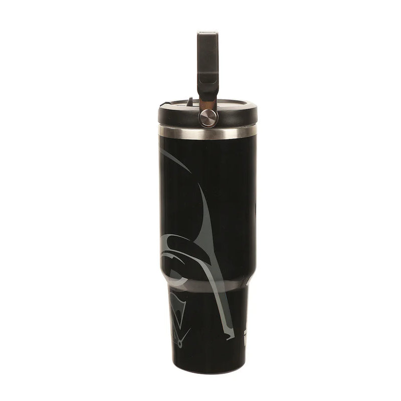 Cargue la imagen en el visor de la galería, Bioworld Star Wars - A New Hope Darth Vader Black 40 oz. Stainless Steel Tumbler with Handle
