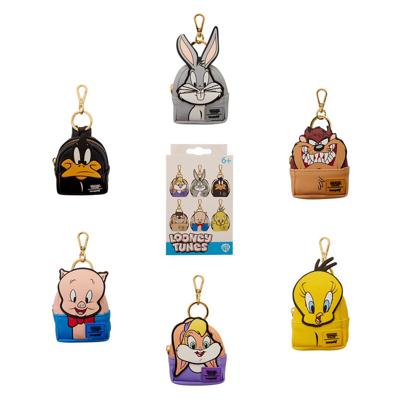 Cargue la imagen en el visor de la galería, Loungefly Warner Bros Looney Tunes - Character Mystery Mini 1pc Backpack Keychain
