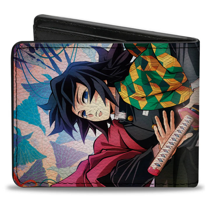 Chargez l&#39;image dans la visionneuse de la galerie, Demon Slayer - Characters Pose and Title Logo Men&#39;s Bi-Fold Wallet
