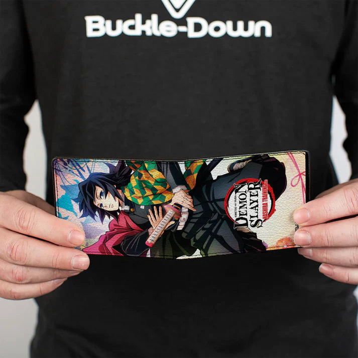 Chargez l&#39;image dans la visionneuse de la galerie, Demon Slayer - Characters Pose and Title Logo Men&#39;s Bi-Fold Wallet
