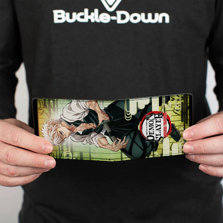 Chargez l&#39;image dans la visionneuse de la galerie, Demon Slayer - Characters Pose and Title Logo Men&#39;s Bi-Fold Wallet
