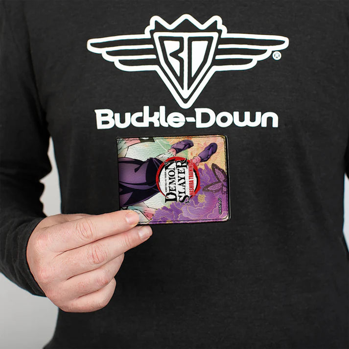 Chargez l&#39;image dans la visionneuse de la galerie, Demon Slayer - Characters Pose and Title Logo Men&#39;s Bi-Fold Wallet
