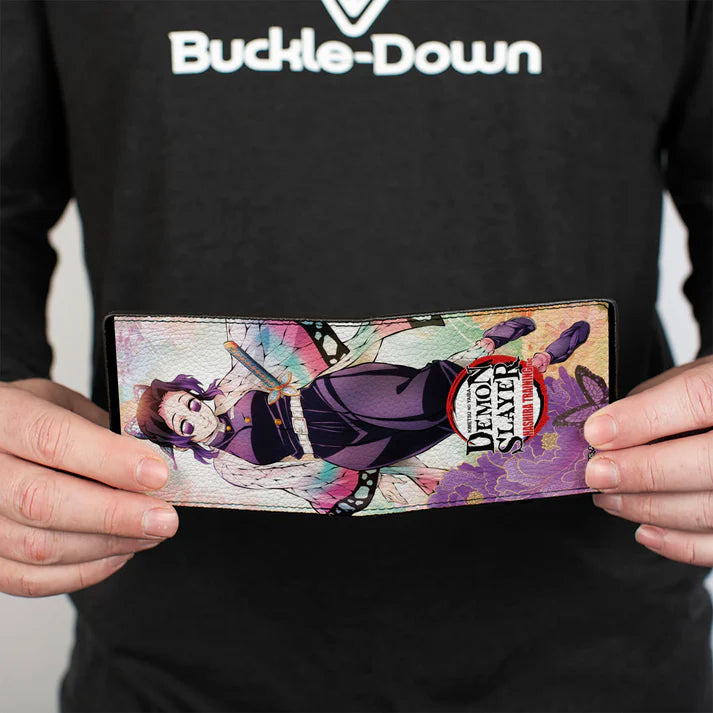 Chargez l&#39;image dans la visionneuse de la galerie, Demon Slayer - Characters Pose and Title Logo Men&#39;s Bi-Fold Wallet
