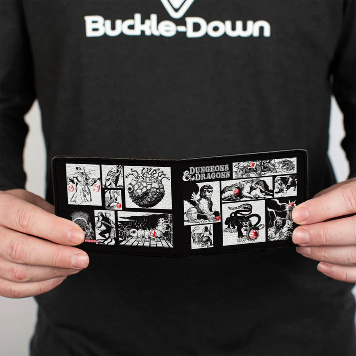 Chargez l&#39;image dans la visionneuse de la galerie, Dungeons &amp; Dragons - Monster Illustration Blocks 2 Men&#39;s Bi-Fold Wallet
