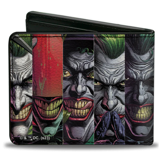 DC Comics - The Joker Comic Book Cover Expression Blocks Men's Bi-Fold Wallet