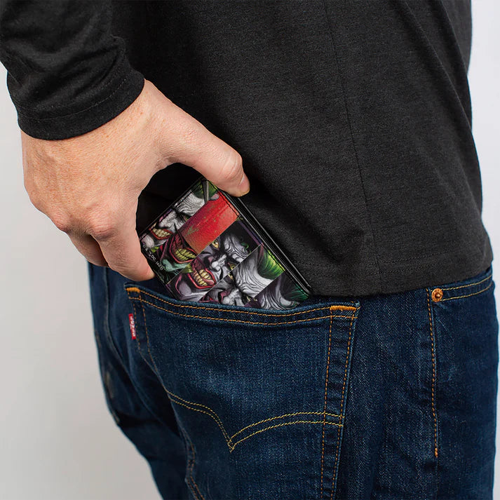 Load image into Gallery viewer, DC Comics - The Joker Comic Book Cover Expression Blocks Men&#39;s Bi-Fold Wallet
