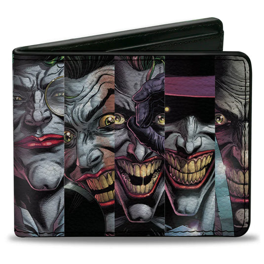 DC Comics - The Joker Comic Book Cover Expression Blocks Men's Bi-Fold Wallet