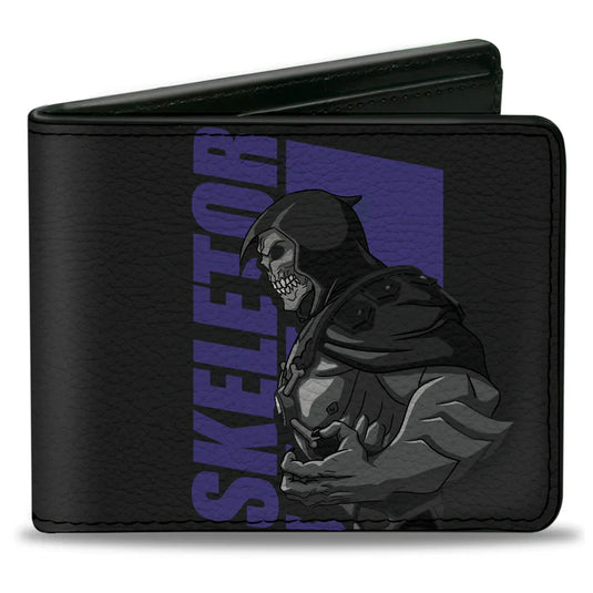 Masters of the Universe - HE-MAN and SKELETOR Silhouette Text Poses Men's Bi-Fold Wallet