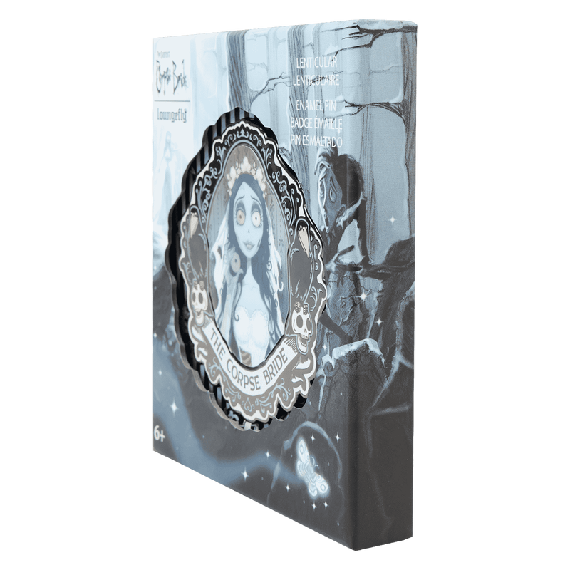 Load image into Gallery viewer, Corpse Bride Emily Lenticular 3&quot; Collector Box Pin
