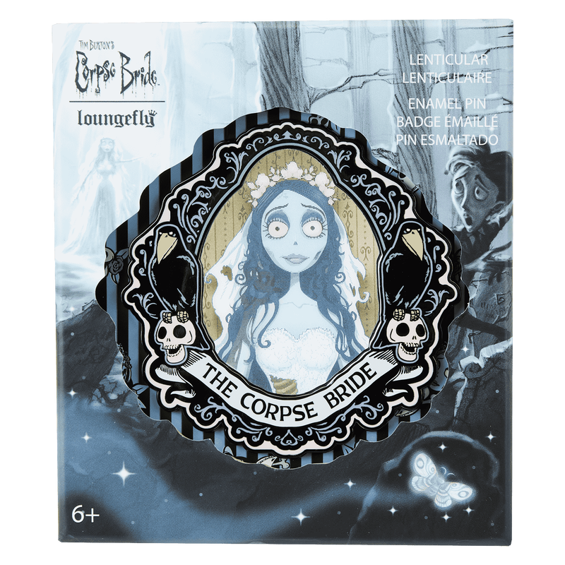 Load image into Gallery viewer, Corpse Bride Emily Lenticular 3&quot; Collector Box Pin
