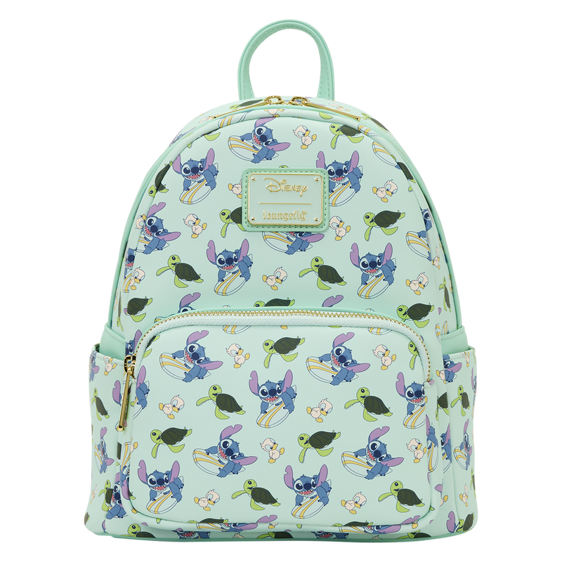 Chargez l'image dans la visionneuse de la galerie, Loungefly Disney: Lilo &amp; Stitch - Stitch &amp; Duck All-Over Print Mini Backpack
