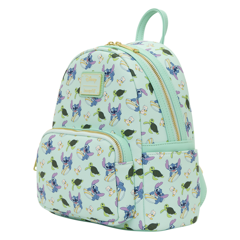 Chargez l'image dans la visionneuse de la galerie, Loungefly Disney: Lilo &amp; Stitch - Stitch &amp; Duck All-Over Print Mini Backpack
