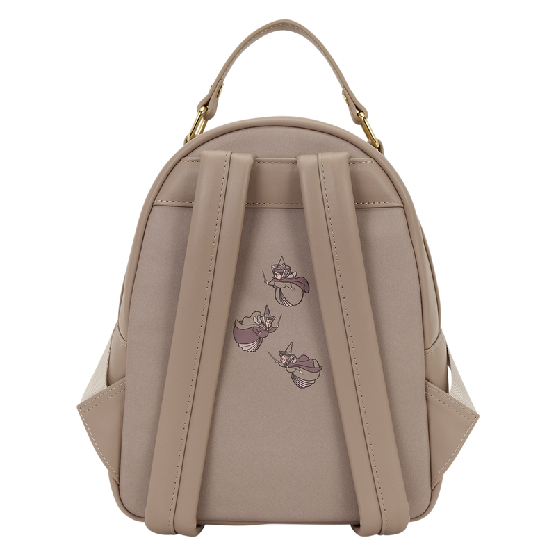 Cargue la imagen en el visor de la galería, Loungefly Disney Sleeping Beauty &amp; Maleficent - Aurora Spinning Wheel Maleficent Mini Backpack
