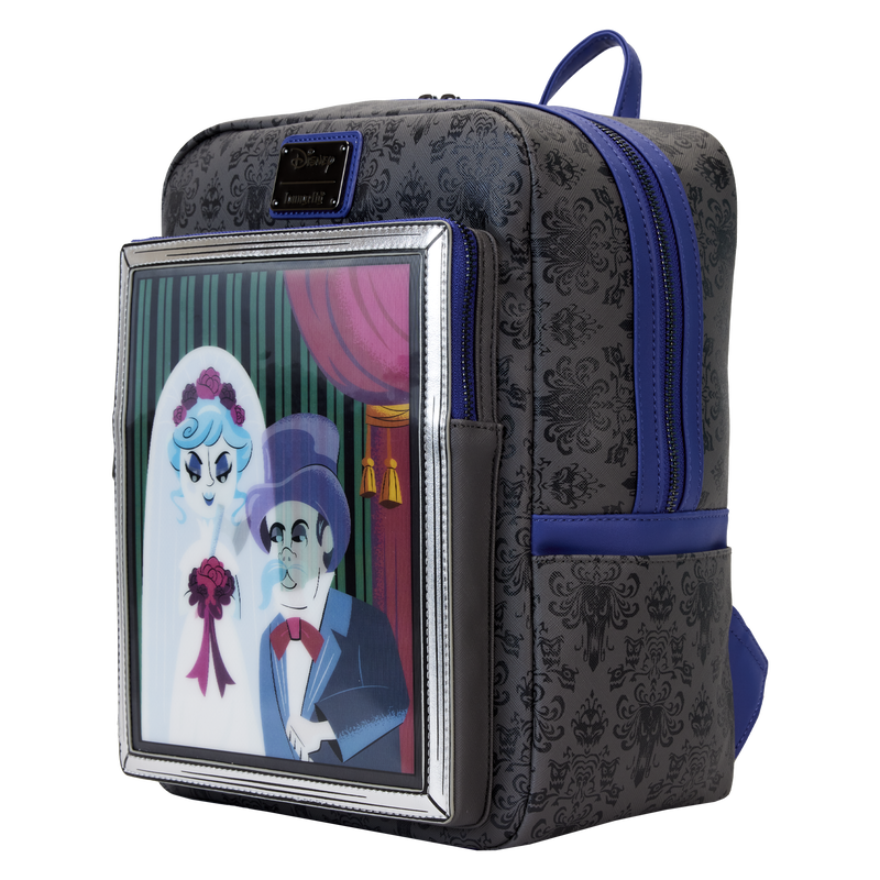 Load image into Gallery viewer, Loungefly Disney: Haunted Mansion The Black Widow Bride Portrait Lenticular Mini Backpack
