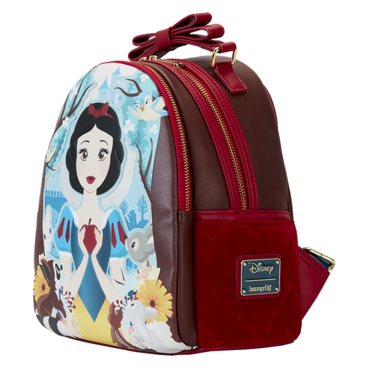 Loungefly Disney - Snow White Classic Apple Quilted Velvet Mini Backpack