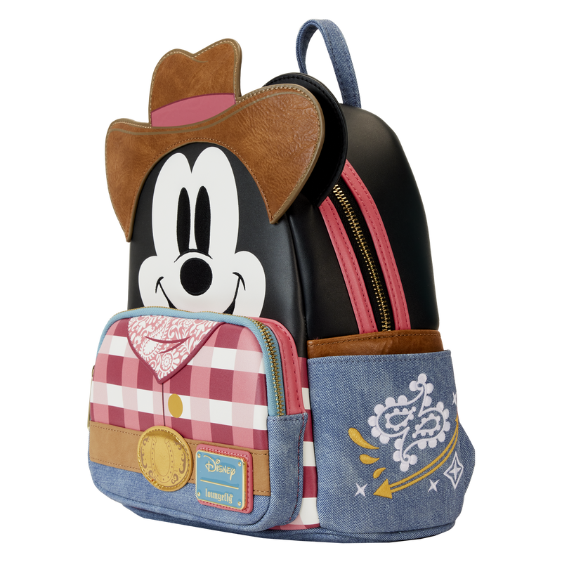 Chargez l&#39;image dans la visionneuse de la galerie, Loungefly Disney - Western Mickey Mouse Cosplay Mini Backpack
