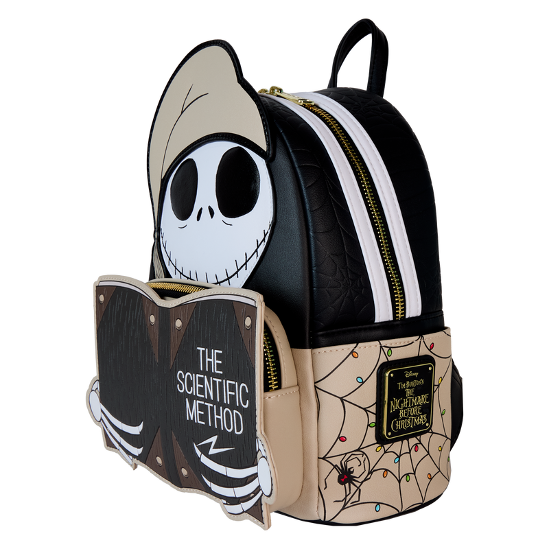 Load image into Gallery viewer, Loungefly Disney: The Nightmare Before Christmas - Scientific Method Bedtime Jack Cosplay Glow Head Mini Backpack
