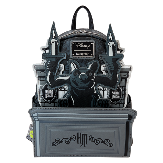 Loungefly Disney: The Haunted Mansion Gargoyle Wallpaper Light Up Glow Mini Backpack