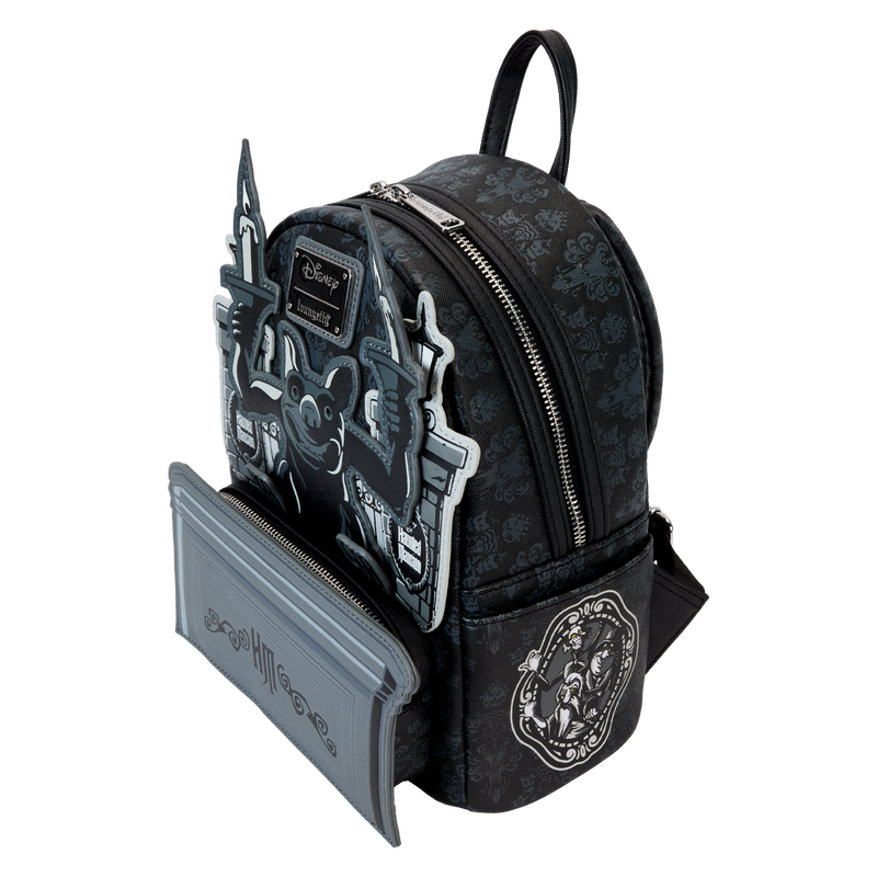 Load image into Gallery viewer, Loungefly Disney: The Haunted Mansion Gargoyle Wallpaper Light Up Glow Mini Backpack
