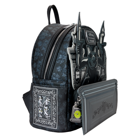 Loungefly Disney: The Haunted Mansion Gargoyle Wallpaper Light Up Glow Mini Backpack