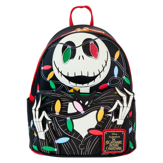 Loungefly Disney: The Nightmare Before Christmas - Jack Skellington String Lights Light Up Glow Mini Backpack