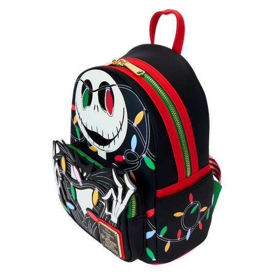 Loungefly Disney: The Nightmare Before Christmas - Jack Skellington String Lights Light Up Glow Mini Backpack