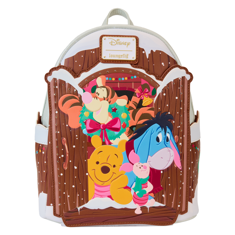 Chargez l&#39;image dans la visionneuse de la galerie, Loungefly Disney Winnie the Pooh &amp; Friends - Christmas Greetings Light Up Mini Backpack
