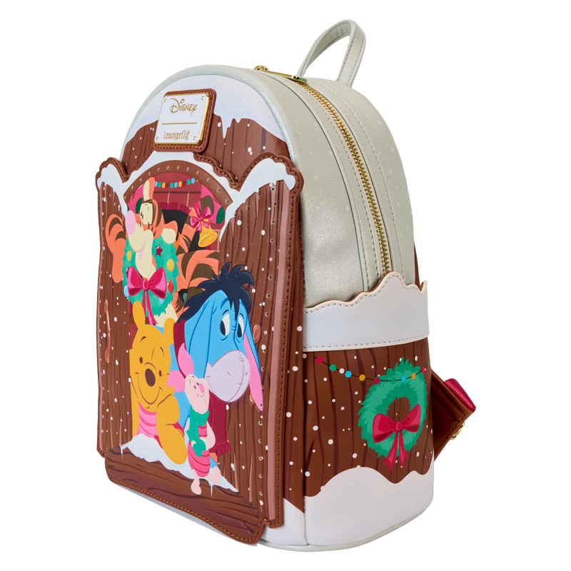 Chargez l&#39;image dans la visionneuse de la galerie, Loungefly Disney Winnie the Pooh &amp; Friends - Christmas Greetings Light Up Mini Backpack
