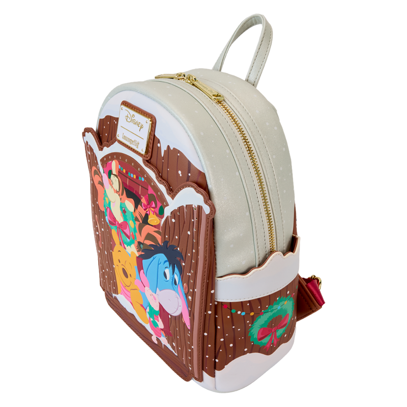 Chargez l&#39;image dans la visionneuse de la galerie, Loungefly Disney Winnie the Pooh &amp; Friends - Christmas Greetings Light Up Mini Backpack
