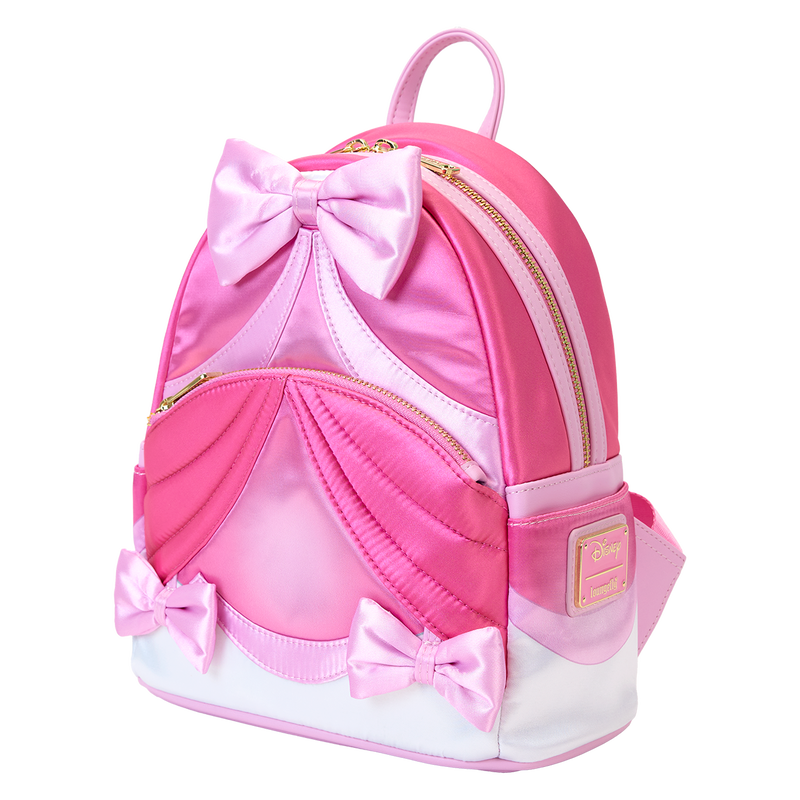 Cargue la imagen en el visor de la galería, Loungefly Disney - Cinderella 75Th Anniversary Pink Bow Cosplay Mini Backpack
