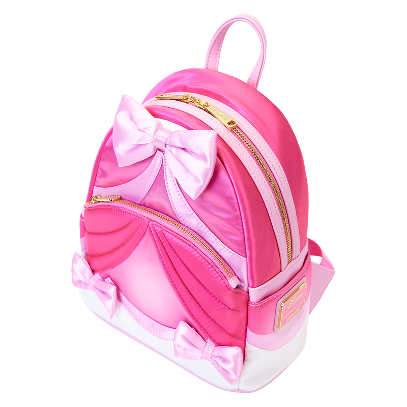 Cargue la imagen en el visor de la galería, Loungefly Disney - Cinderella 75Th Anniversary Pink Bow Cosplay Mini Backpack
