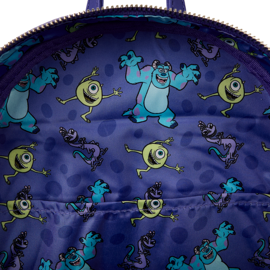 Disney Pixar Monsters Inc. - Mike Sulley & Randall Triple Pocket Mini Backpack