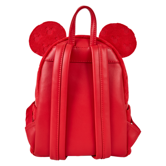 Loungefly Disney Mickey Mouse - All-Over Print Plush Burnout Mini Backpack