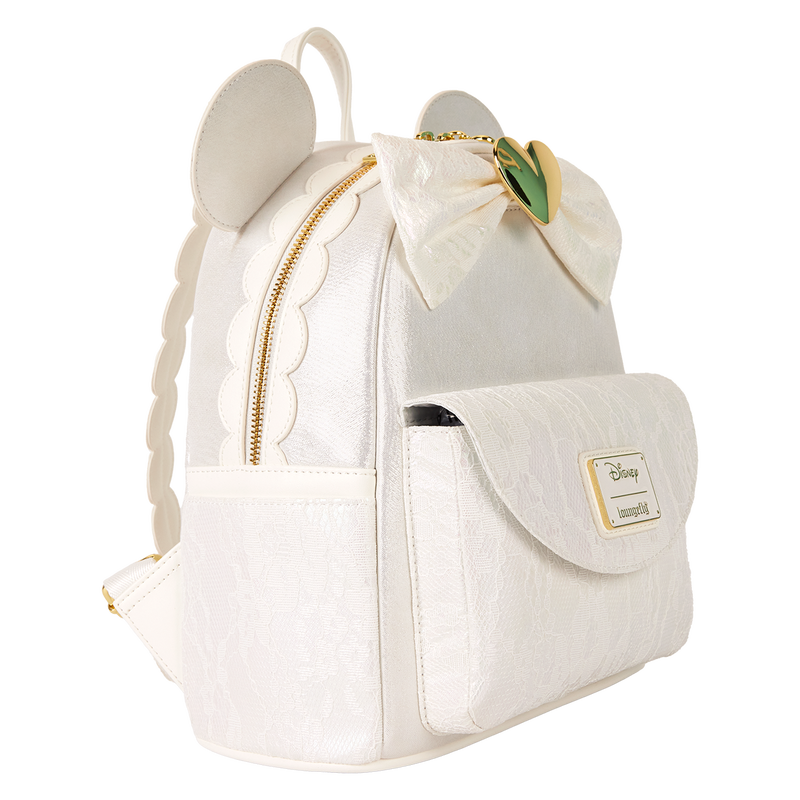 Chargez l&#39;image dans la visionneuse de la galerie, Loungefly Disney Minnie Mouse - Iridescent Lace Wedding Mini Backpack

