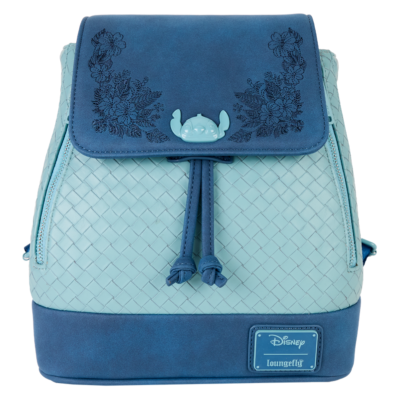 Cargue la imagen en el visor de la galería, Loungefly Disney: Lilo &amp; Stitch - Embroidered Floral Drawstring Mini Backpack
