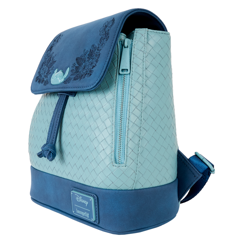 Cargue la imagen en el visor de la galería, Loungefly Disney: Lilo &amp; Stitch - Embroidered Floral Drawstring Mini Backpack
