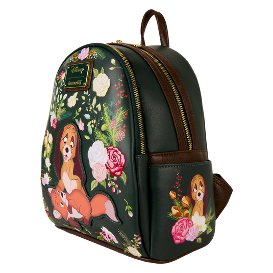 Loungefly Disney The Fox and the Hound - Forest Floral Mini Backpack
