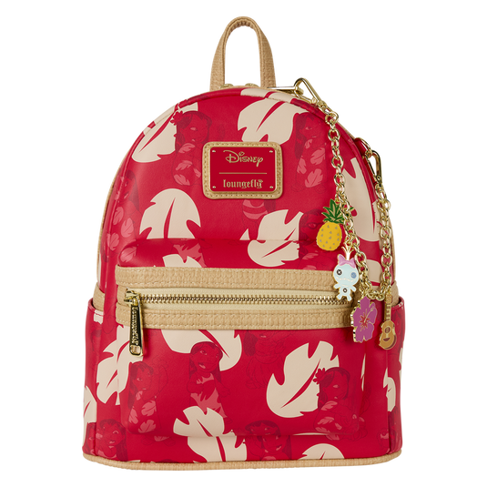 Loungefly Disney: Lilo & Stitch Charm Cosplay Mini Backpack