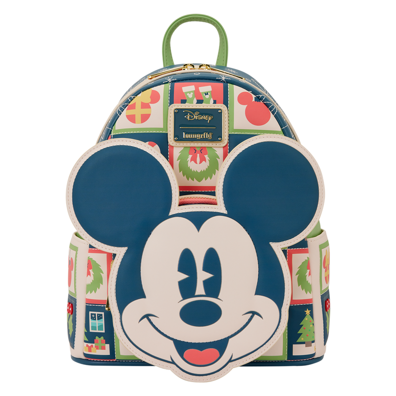 Cargue la imagen en el visor de la galería, Loungefly Disney: Mickey Mouse Holiday Mini Backpack
