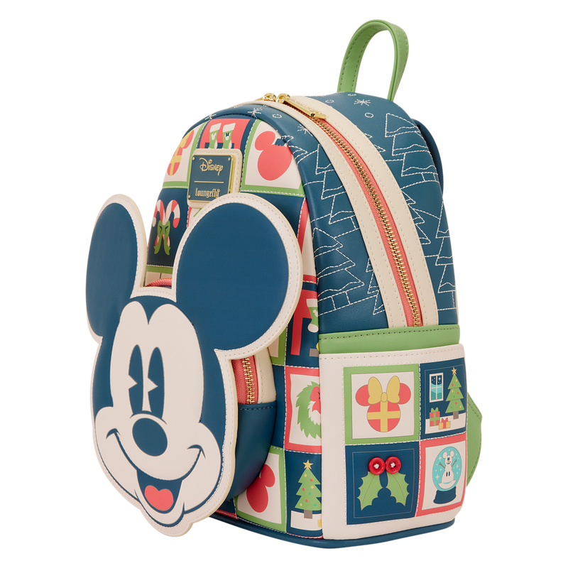Cargue la imagen en el visor de la galería, Loungefly Disney: Mickey Mouse Holiday Mini Backpack
