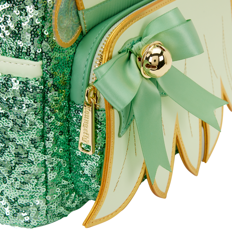 Chargez l&#39;image dans la visionneuse de la galerie, Loungefly Disney: Peter Pan - Tinker Bell Holiday Cosplay Sequin Mini Backpack

