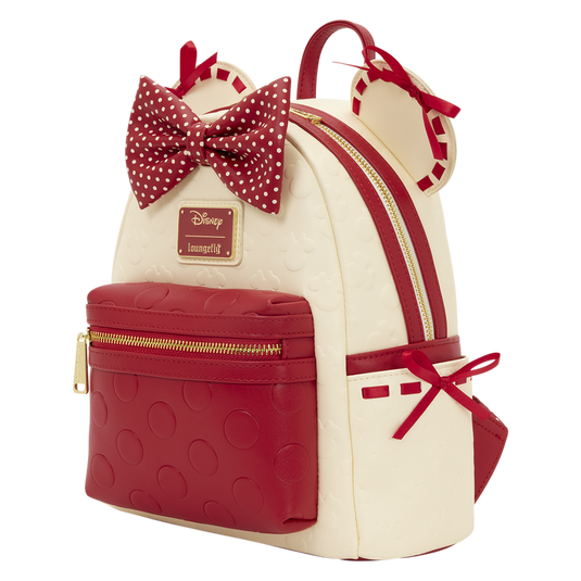 disney mini backpacks loungefly Loungefly Disney: Minnie Mouse Rock the Dots Coquette Mini Backpack – Kryptonite Character Store