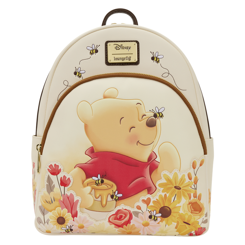 Cargue la imagen en el visor de la galería, Loungefly Disney Winnie The Pooh - Bees &amp; Flowers Cosplay Mid-Size Backpack
