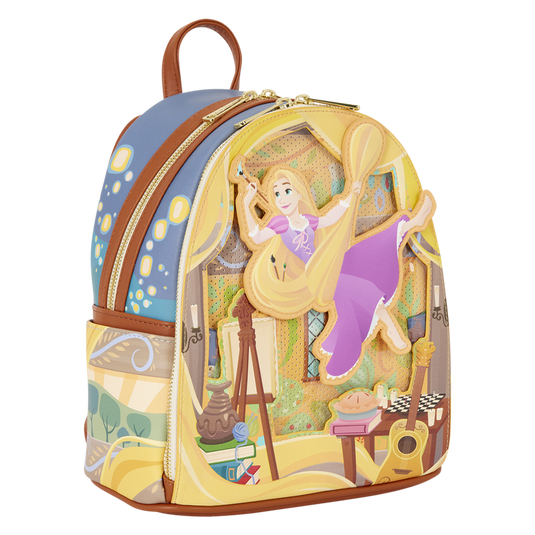 Disney: Tangled - Rapunzel Painting Glow Pin Trader Mini Backpack
