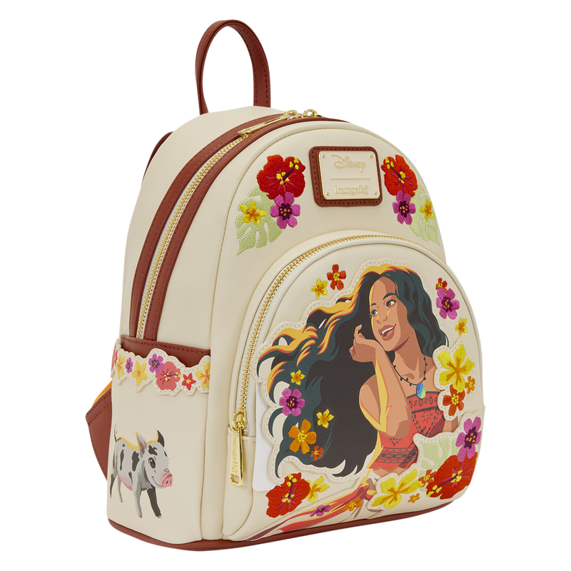 Load image into Gallery viewer, Loungefly Disney - Moana Live Action Floral Mini Backpack
